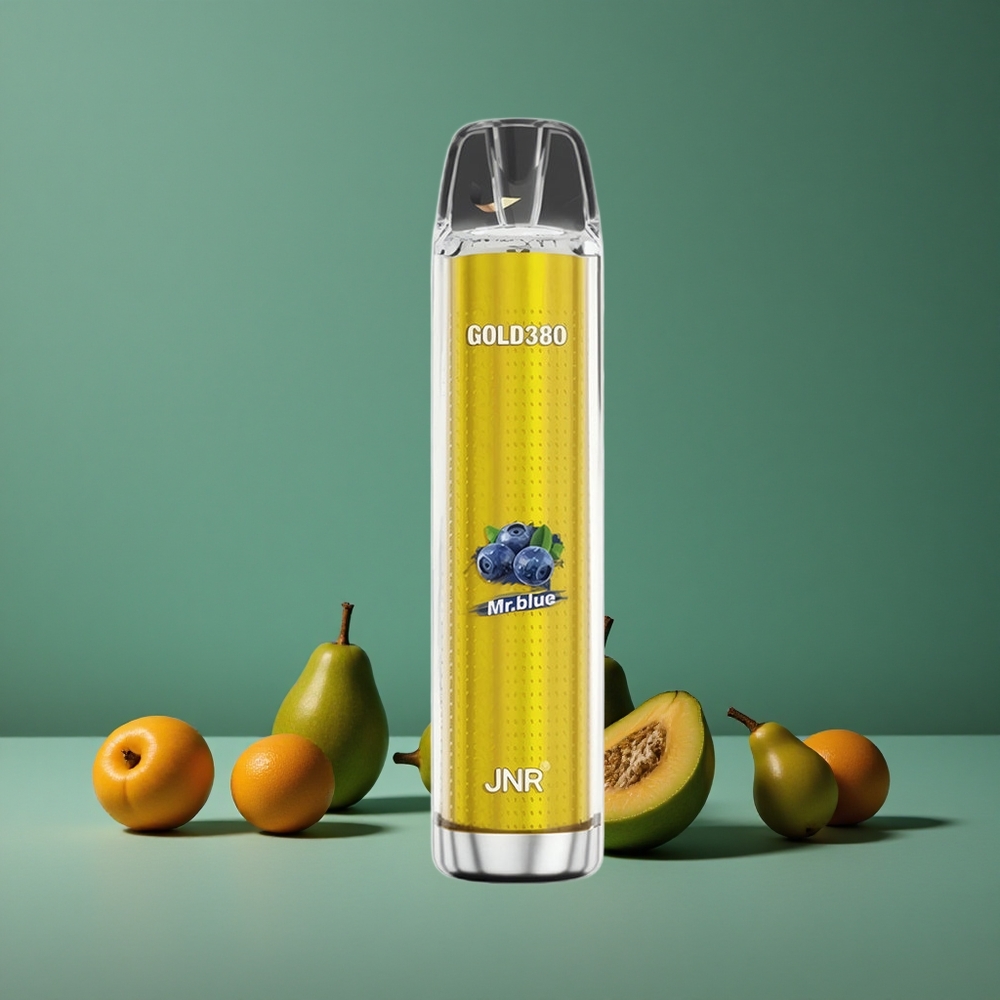 Blå JNR Gold380 6000 Pust Enkeltbrugs E-cigaret 1500mAh Batterikapacitet Denmark vape