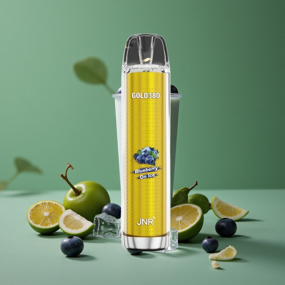 Blåbær På Is JNR Gold380 6000 Pust Engangs Vape 1500mAh Batteri Denmark vape
