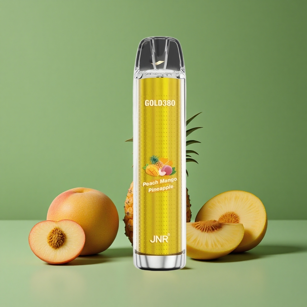 Fersken Mango Ananas JNR Gold380 6000 Pust Ombrydelig Vape 1500mAh Batterikapacitet Denmark vape