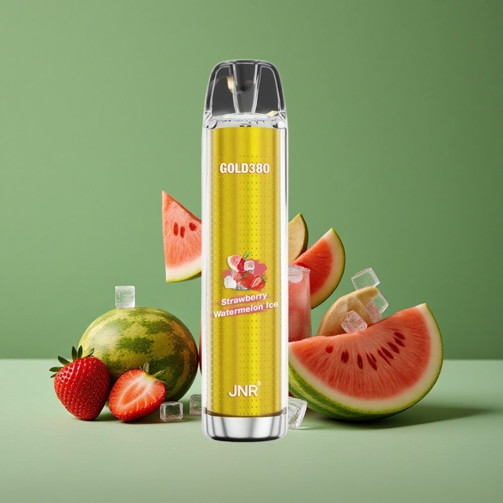 Jordbær Vandmelon Is JNR Gold380 6000 Pust Ombærbar Vape 13ml e-væske kapacitet Denmark vape