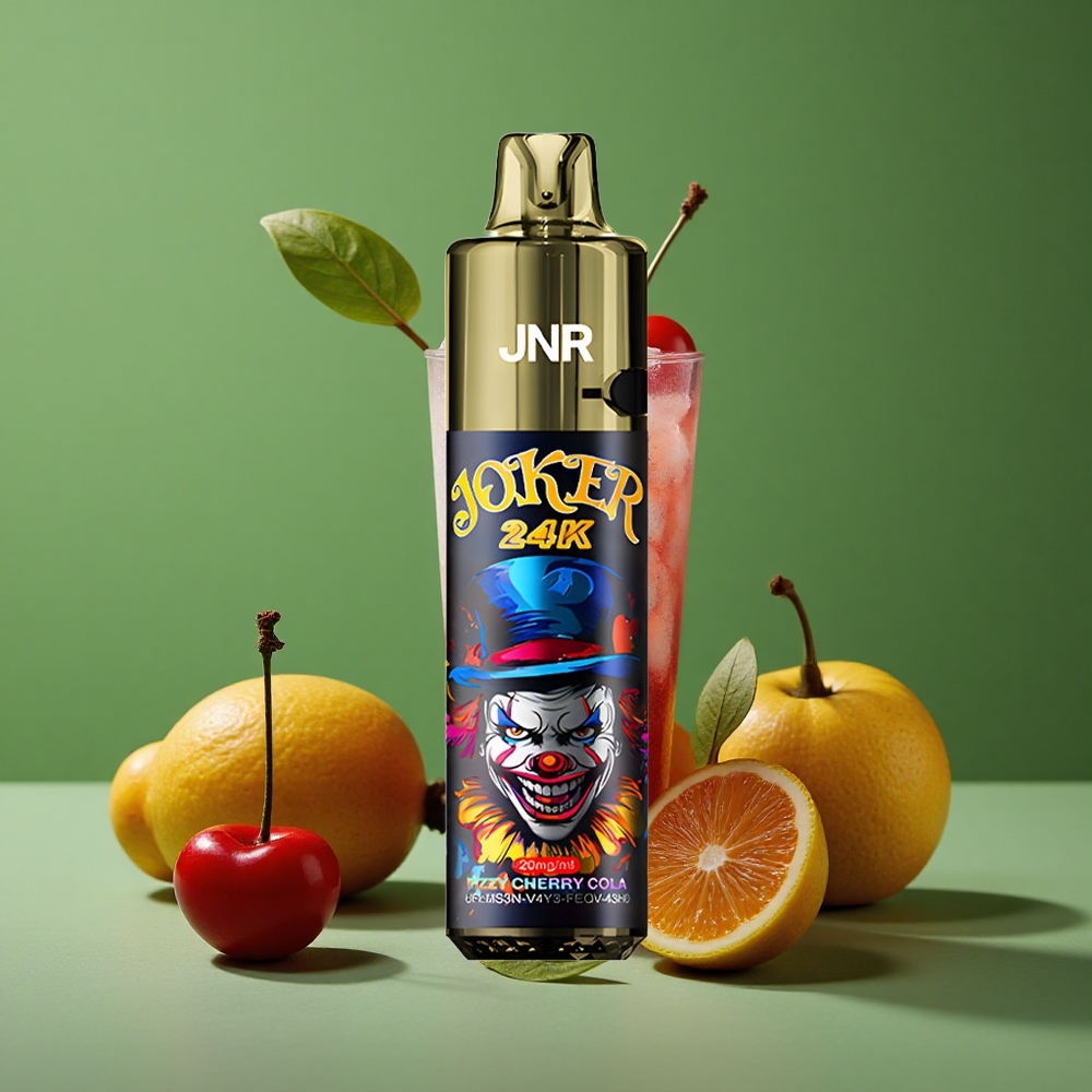 Frisk Kirsebær Cola JNR Joker 24000 Pust 2% nikotinindhold 800mAh Batteri Denmark vape