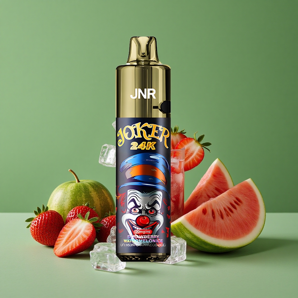 Jordbær Vandmelon Is JNR Joker 24K Pust 800mAh Batteri Type-C Opladning Denmark vape