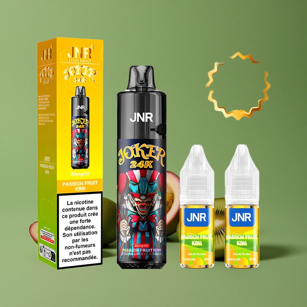 Passionfrugt Kiwi JNR Joker 24000 Pust 800mAh Batteri Type-C Opladning Denmark vape