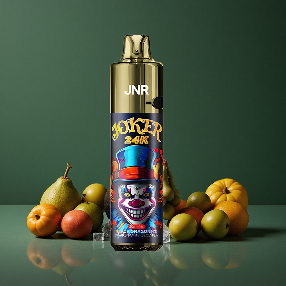 Sort Drage Is JNR Joker 24000 Pust 800mAh Batteri 2% Nikotinindhold Denmark vape