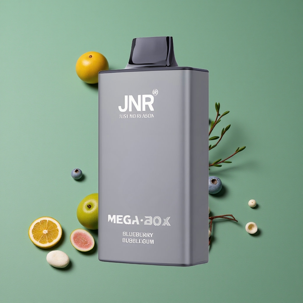 Blåbær Bubblegum JNR Mega Box 25000 Pust 30ml E-væske Kapacitet Denmark vape