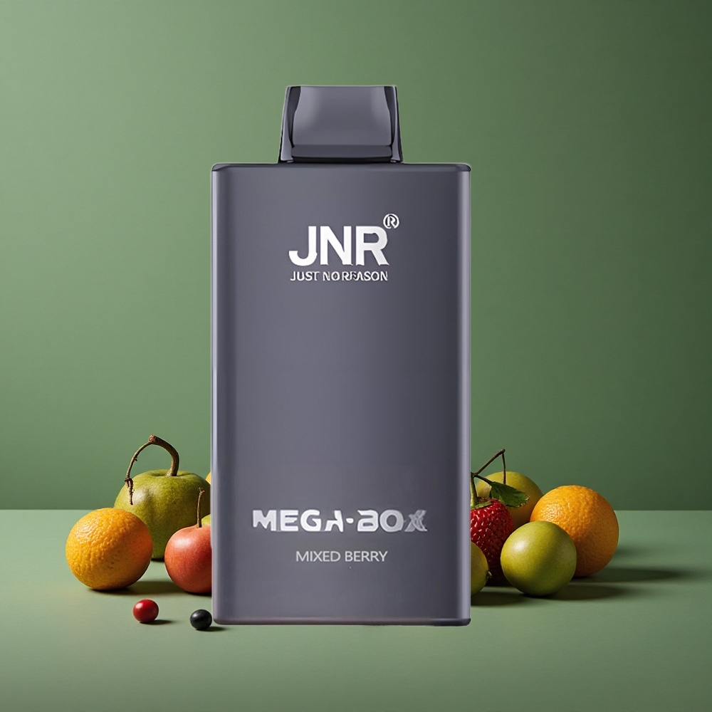 Blandet Bær JNR Mega Box 25000 Pust 30ml e-væske kapacitet Denmark vape