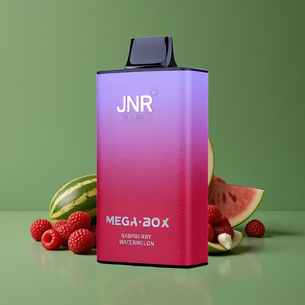 Hindbær Vandmelon JNR Mega Box 25000 Pust 30ml E-væske Kapacitet Denmark vape
