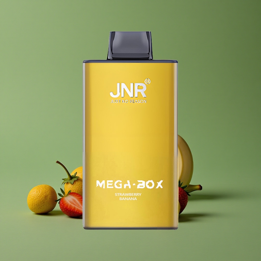 Jordbær Banan JNR Mega Box 25000 Pust 30ml E-væske Kapacitet Denmark vape