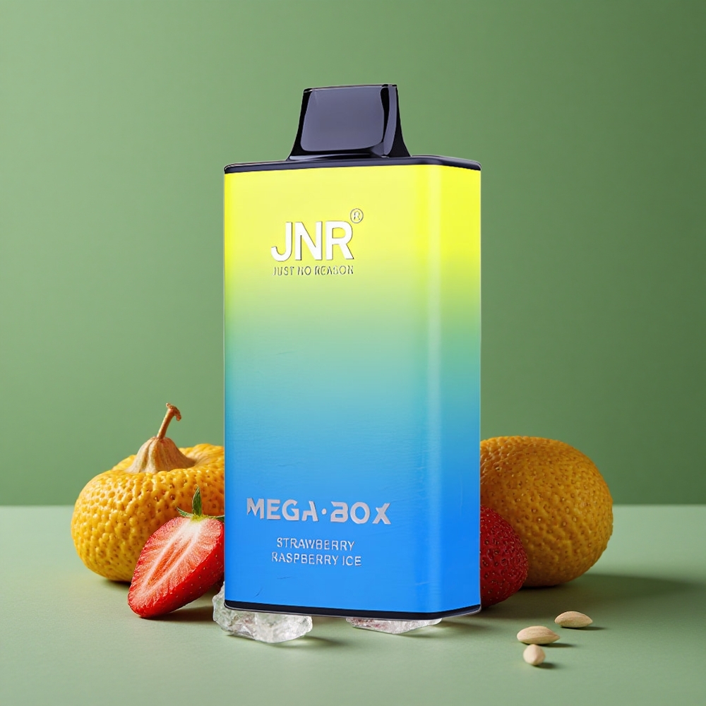 Jordbær Hindbær Is JNR Mega Box 25000 Pust 30ml E-liquid Denmark vape