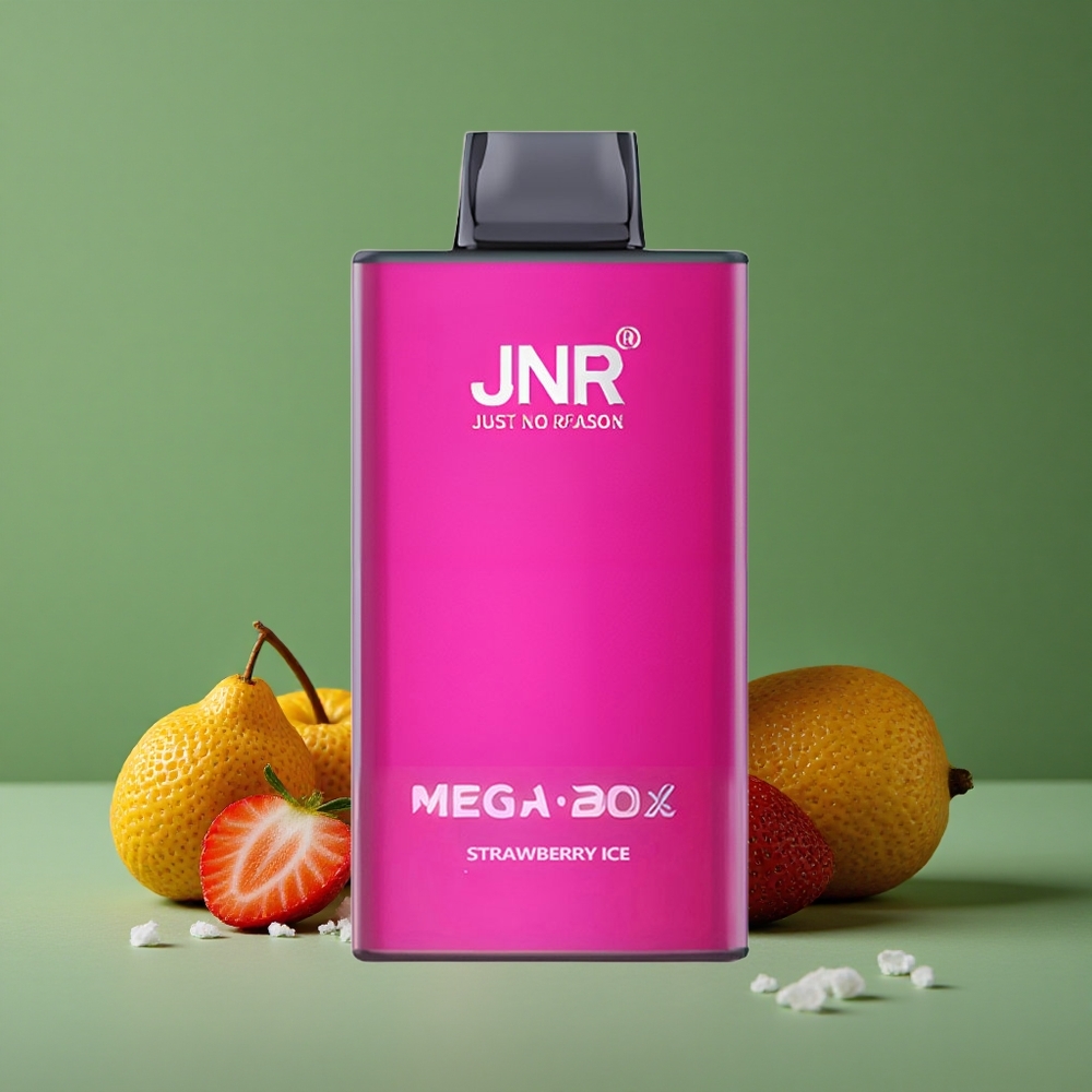 Jordbær Is JNR Mega Box 25000 Pust 30ml E-væske Kapacitet Denmark vape