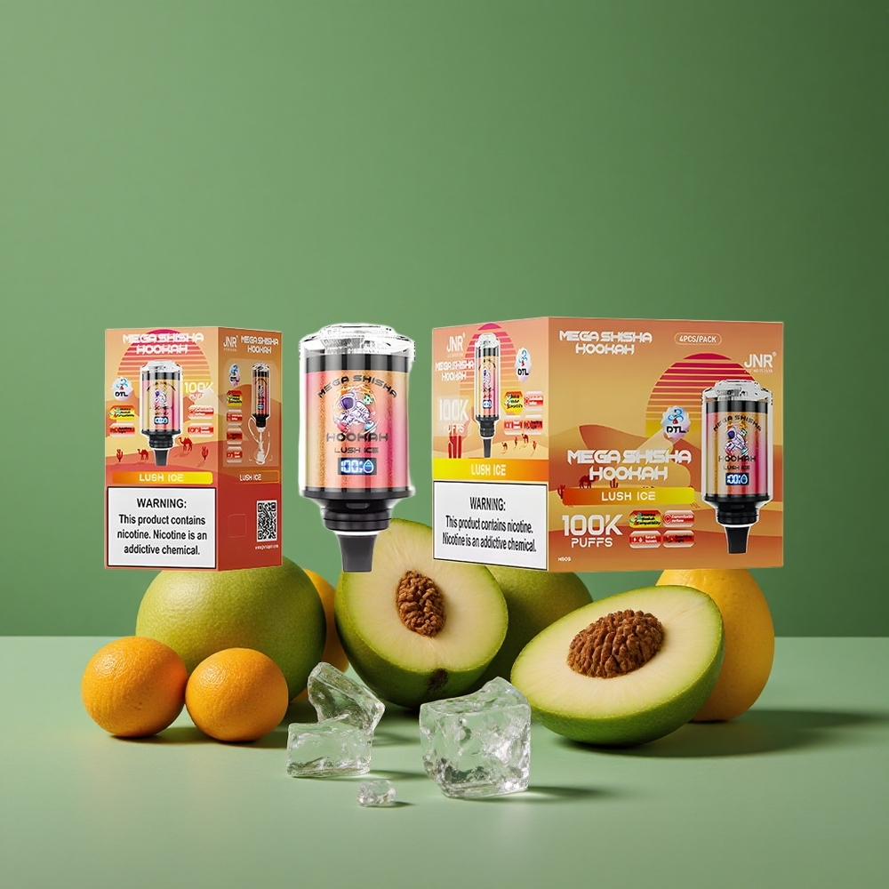 Lush Is (Is) JNR Mega Shisha Hookah 100000 pust Desktop Kompatibilitet 60ml e-væske kapacitet Denmark vape