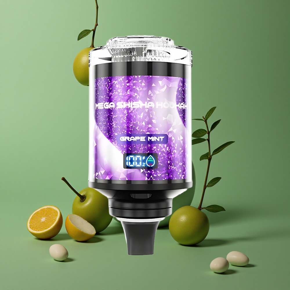Vindrue Mynte JNR Mega Shisha Hookah 100K Skrivebordskompatibel 60ml e-væskekapacitet 2200mAh Genopladeligt Batteri Denmark vape