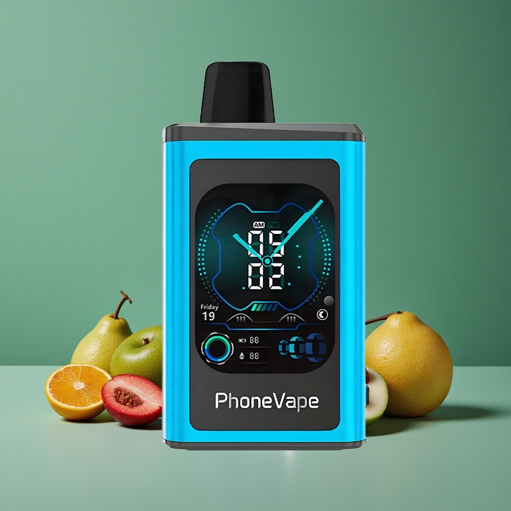 Blå Hindbær Is JNR PhoneVape 30000 Pust 850mAh Type-C Genopladelig Batteri Justerbar Luftflow Denmark vape