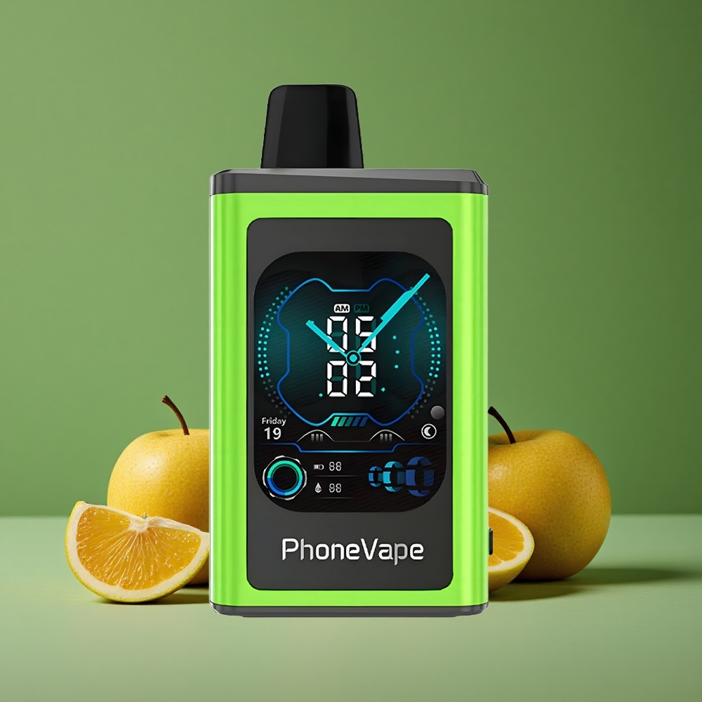 Sure Apple IsBrand JNR PhoneVape 30000 puffe Tilpasselig Luftgennemstrømning Fuldt Displayskærm Denmark vape