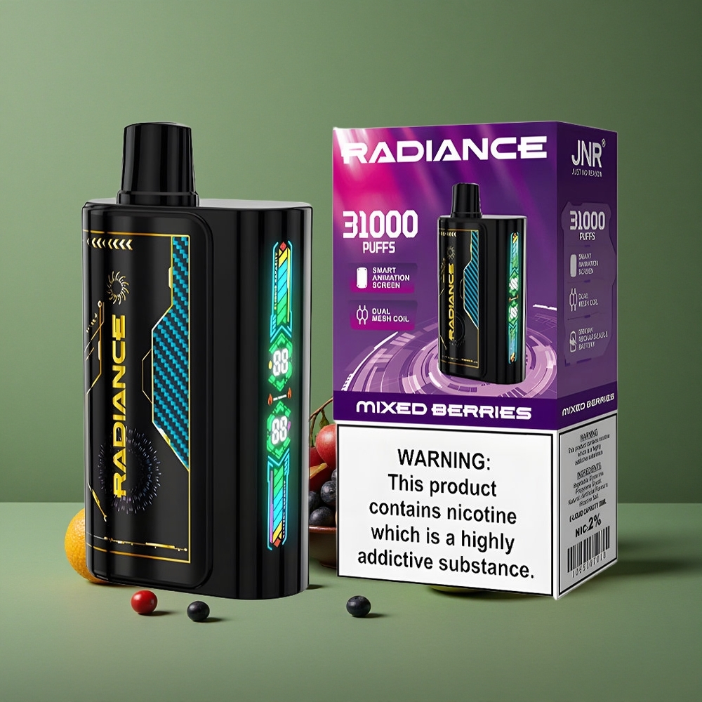 Blandede Bær JNR Radiance 31000 Pust 28ml E-liquid Denmark vape