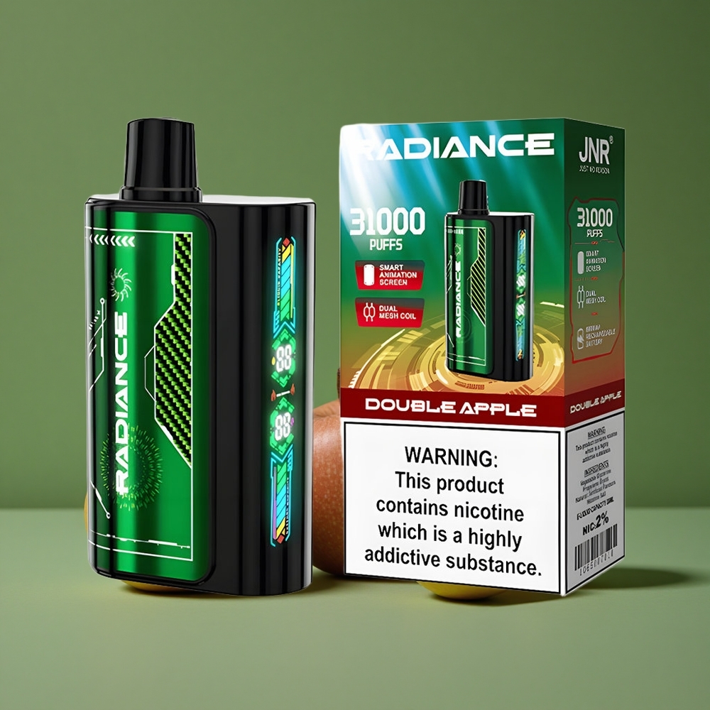 Dobbelt Æble JNR Radiance 31000 Pust 28ml E-liquid Denmark vape