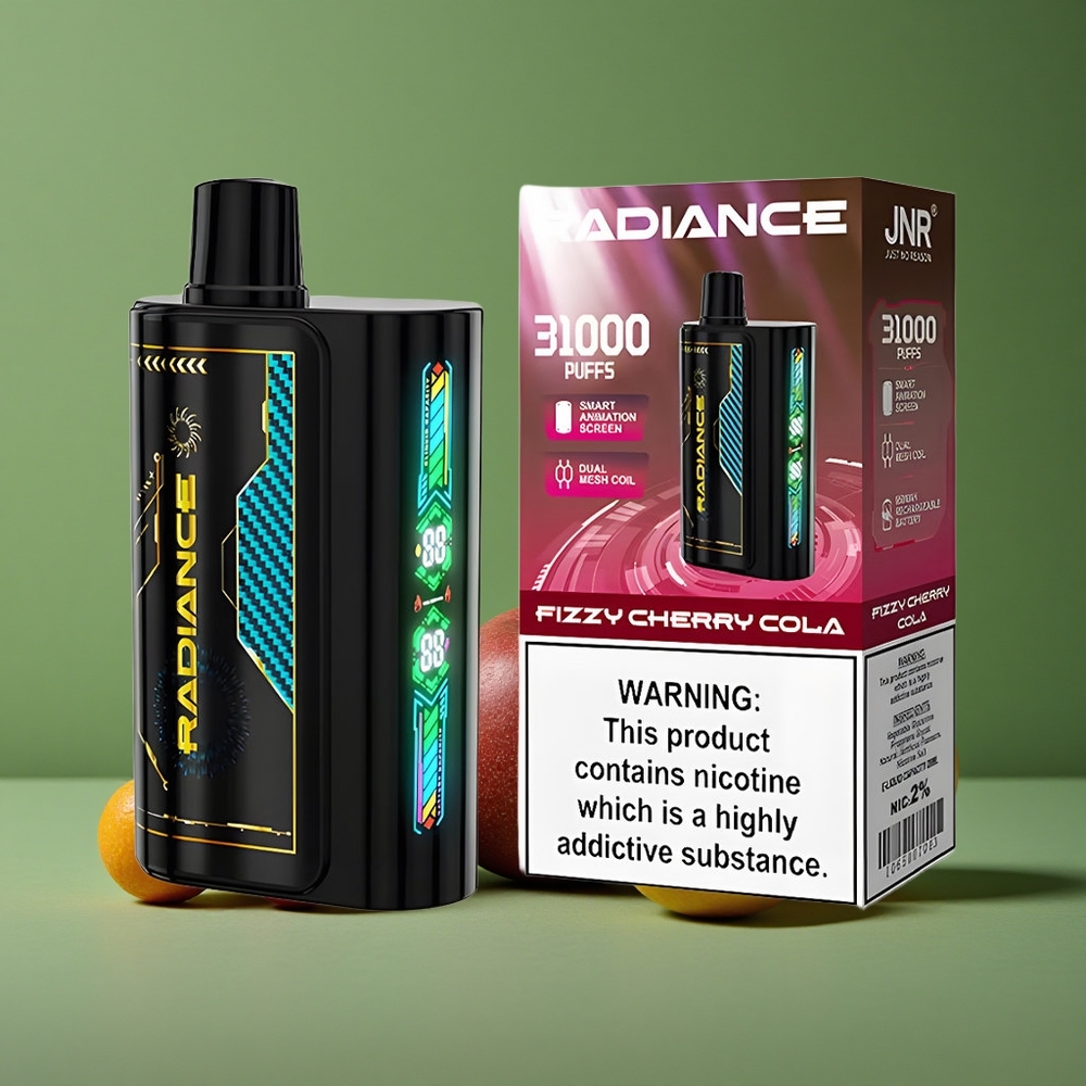 Frisk Kirsebær Cola JNR Radiance ~31000 Pust 28ml E-væske Denmark vape