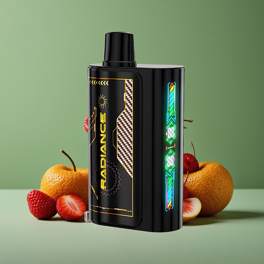 Jordbær Hindbær Kirsebær Is JNR Radiance 31000 Pust 28ml E-væske Denmark vape