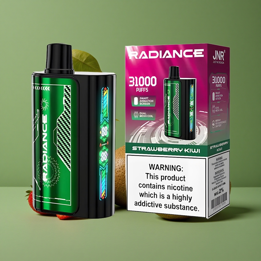 Jordbær Kiwi JNR Radiance 31000 Pust 28ml E-væske Denmark vape