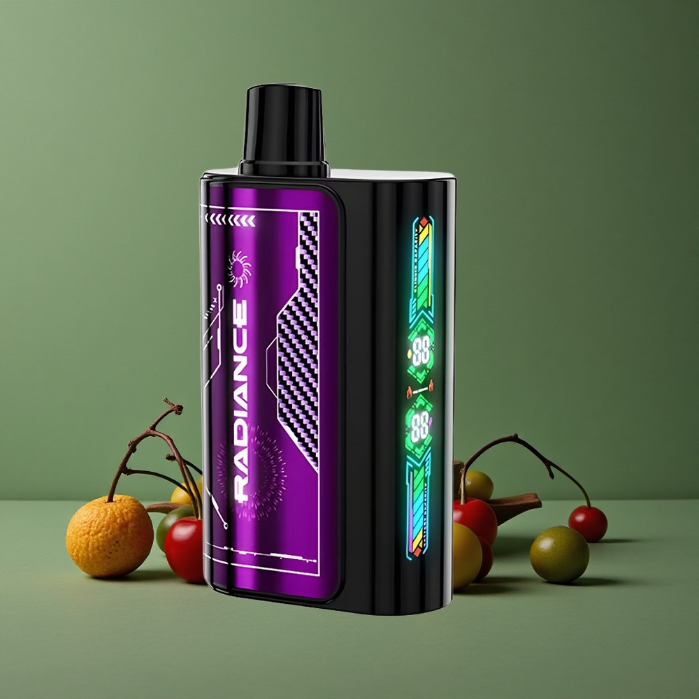 Kirsebær Bær JNR Radiance 31000 Pust Omtankbar Batteri 28ml E-væske Denmark vape