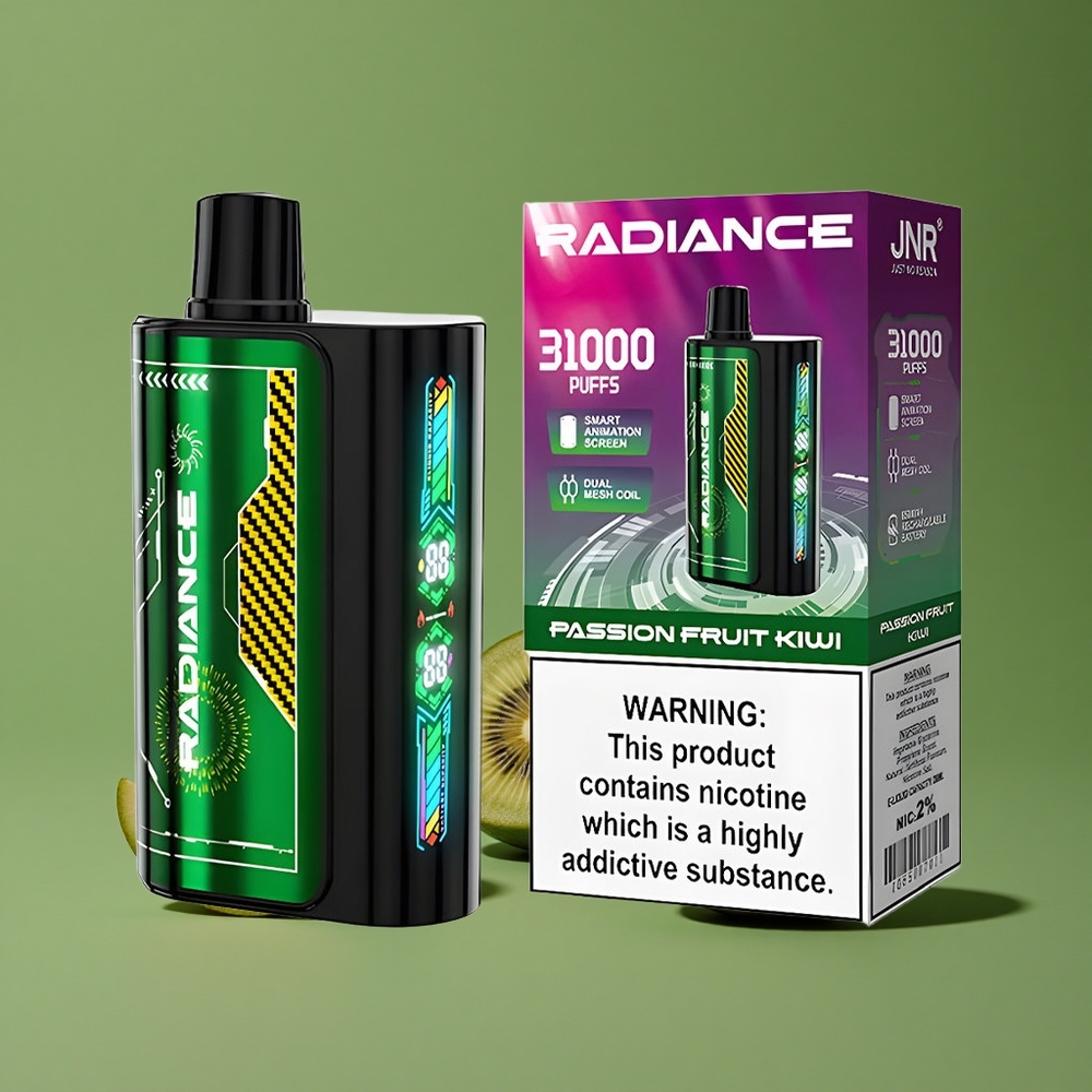 Passionfrugt Kiwi JNR Radiance 31000 Pust 28ml E-liquid Denmark vape