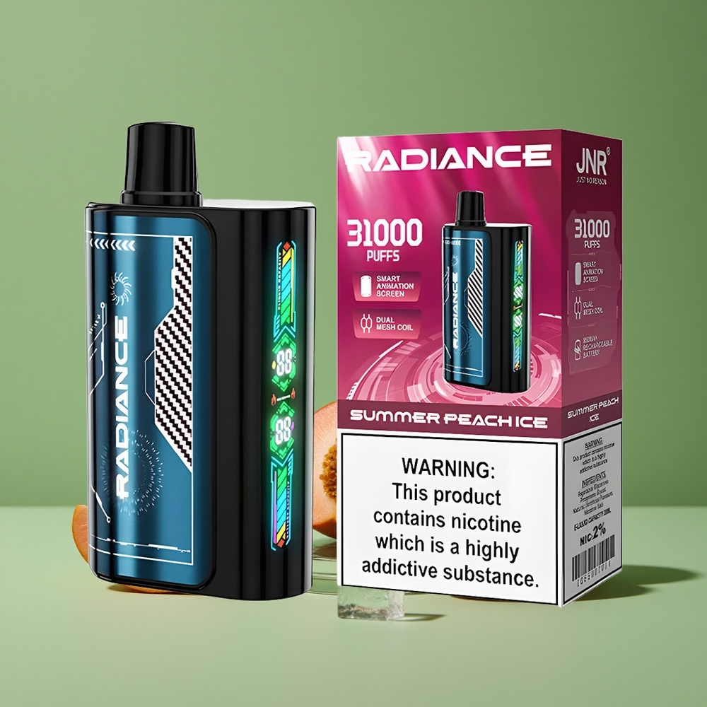 Sommer Fersken Is JNR Radiance 31000 Pust 28ml E-væske Denmark vape