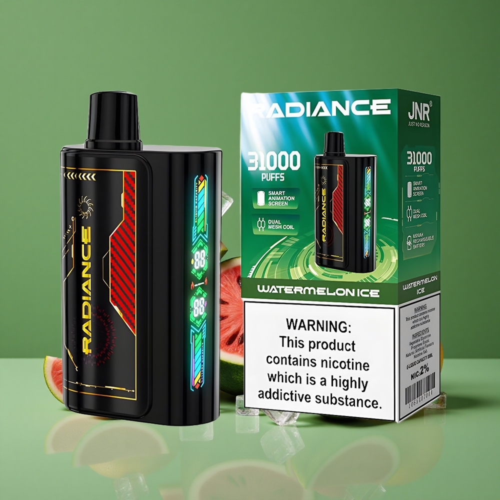Vandmelon Is JNR Radiance 31000 Pust Genanvendelig E-damp 28ml E-væske Denmark vape