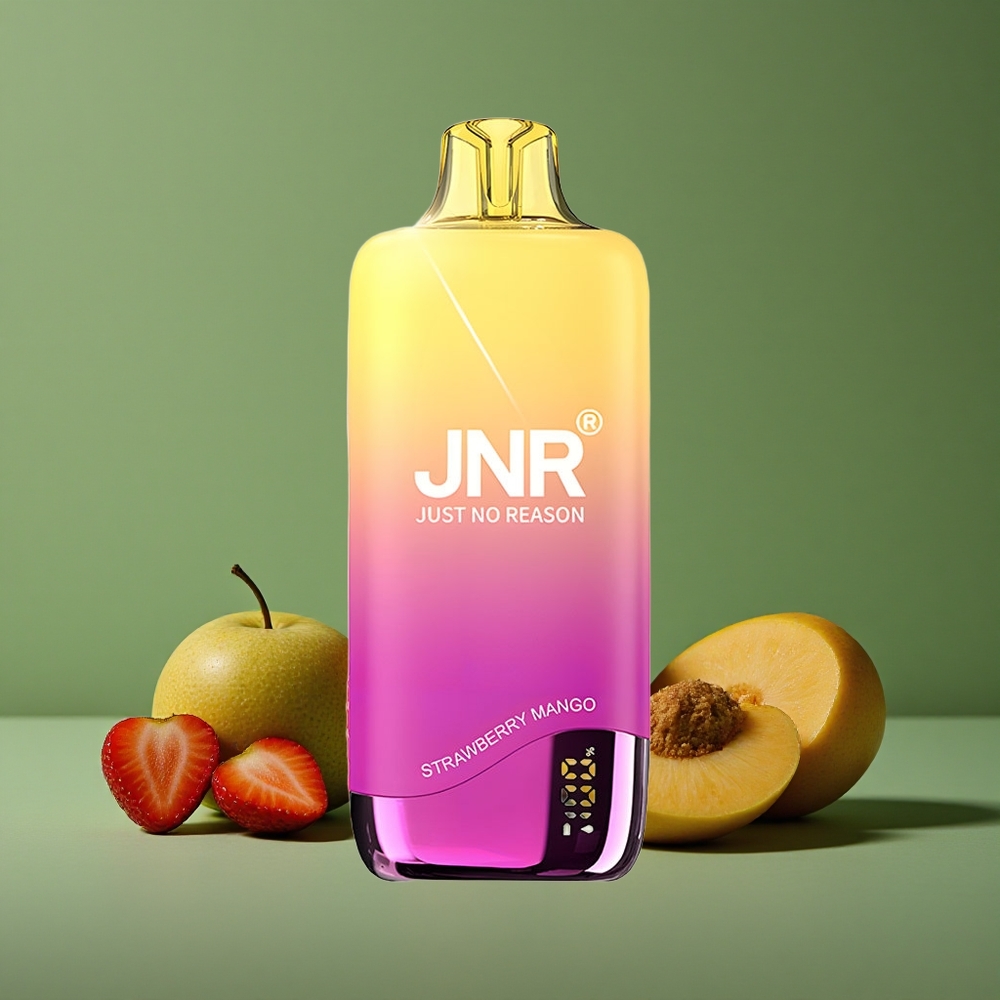 Jordbær Mango JNR Rainbow 10500 Pust 18ml e-Liquid Tank Denmark vape