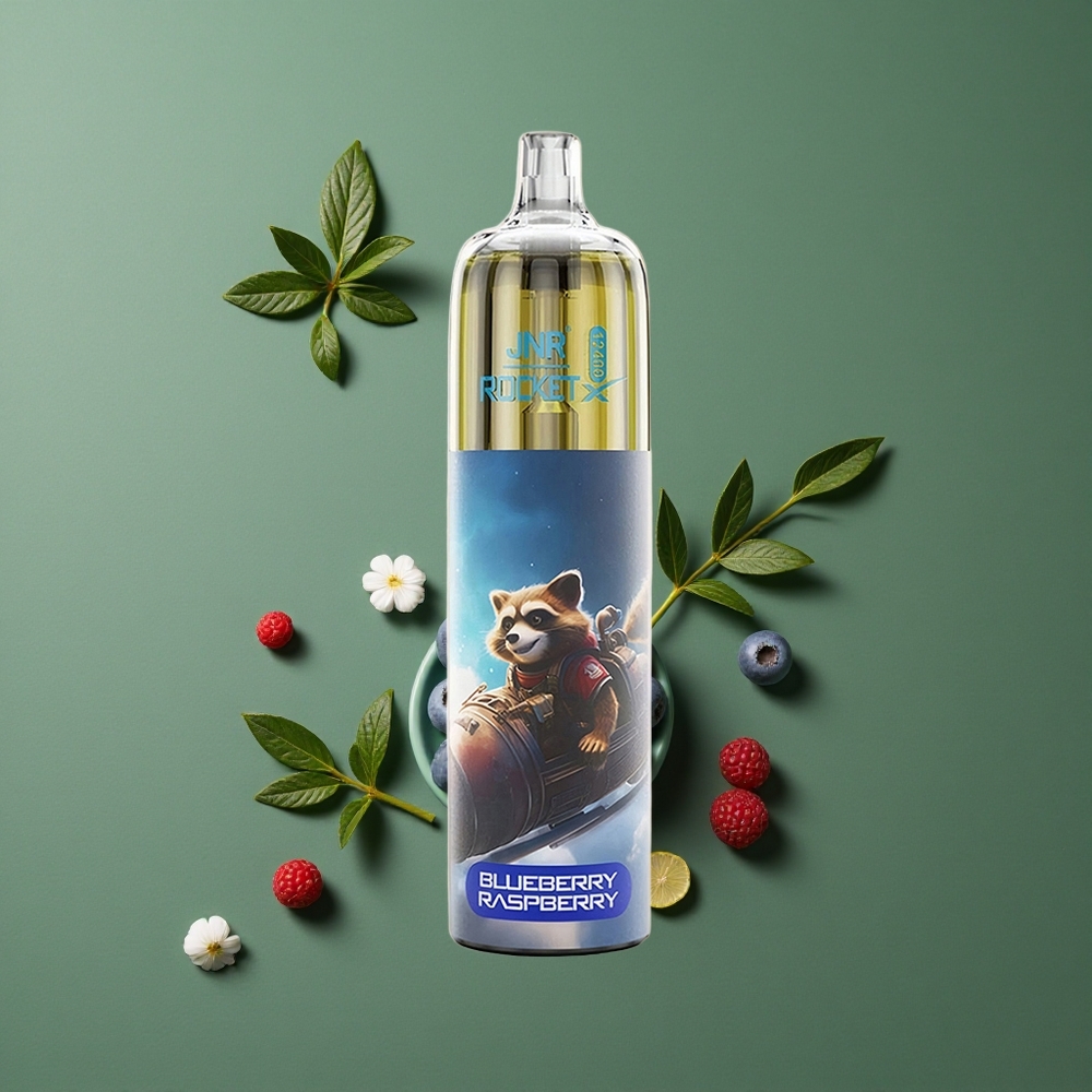Blåbær Hindbær JNR Rocket-X 12400 Pust 25ml e-Liquid Kapacitet Type-C Hurtigopladning Denmark vape