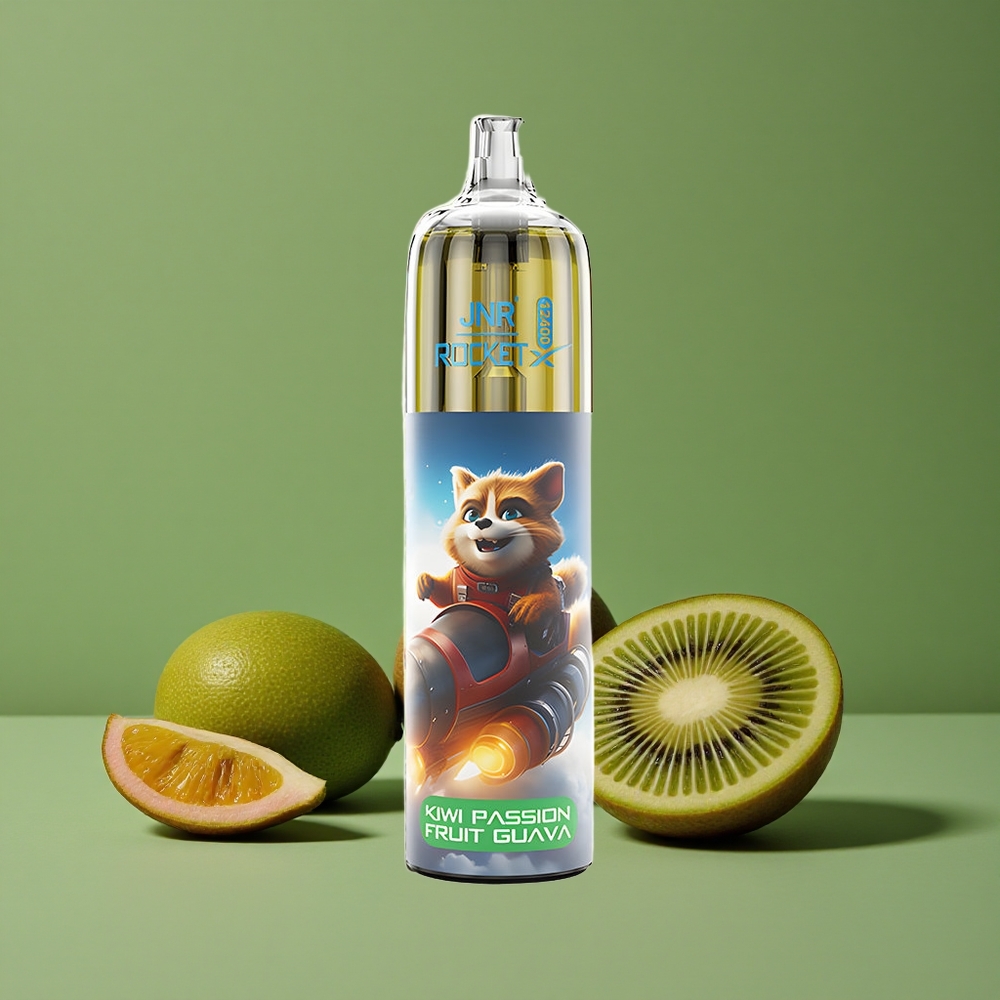 Kiwi Passion Guava JNR Rocket-X 12400 Pust Justerbar Luftgennemstrømning Type-C Hurtigopladning Denmark vape