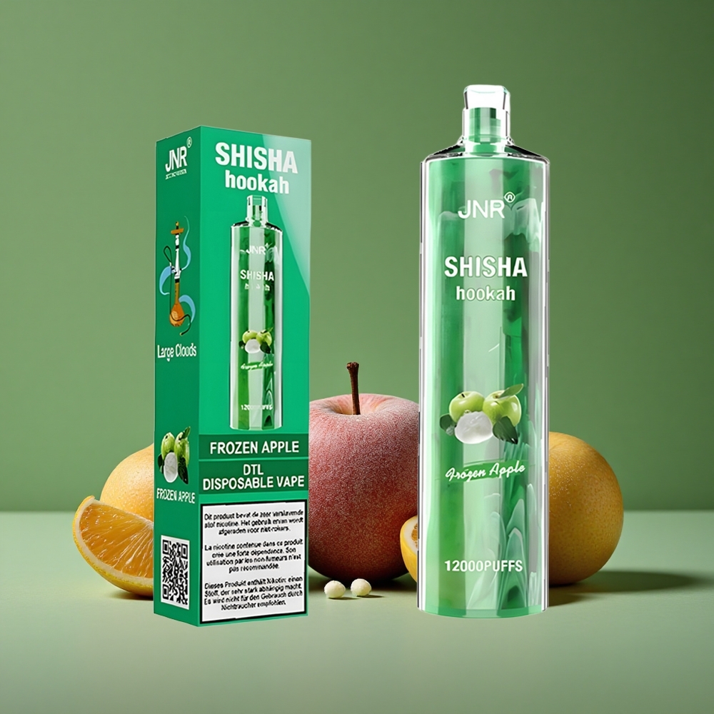 Frosne Æble JNR Shisha Hookah 12000 Pust 750mAh batterikapacitet 24ml e-væskekapacitet Denmark vape