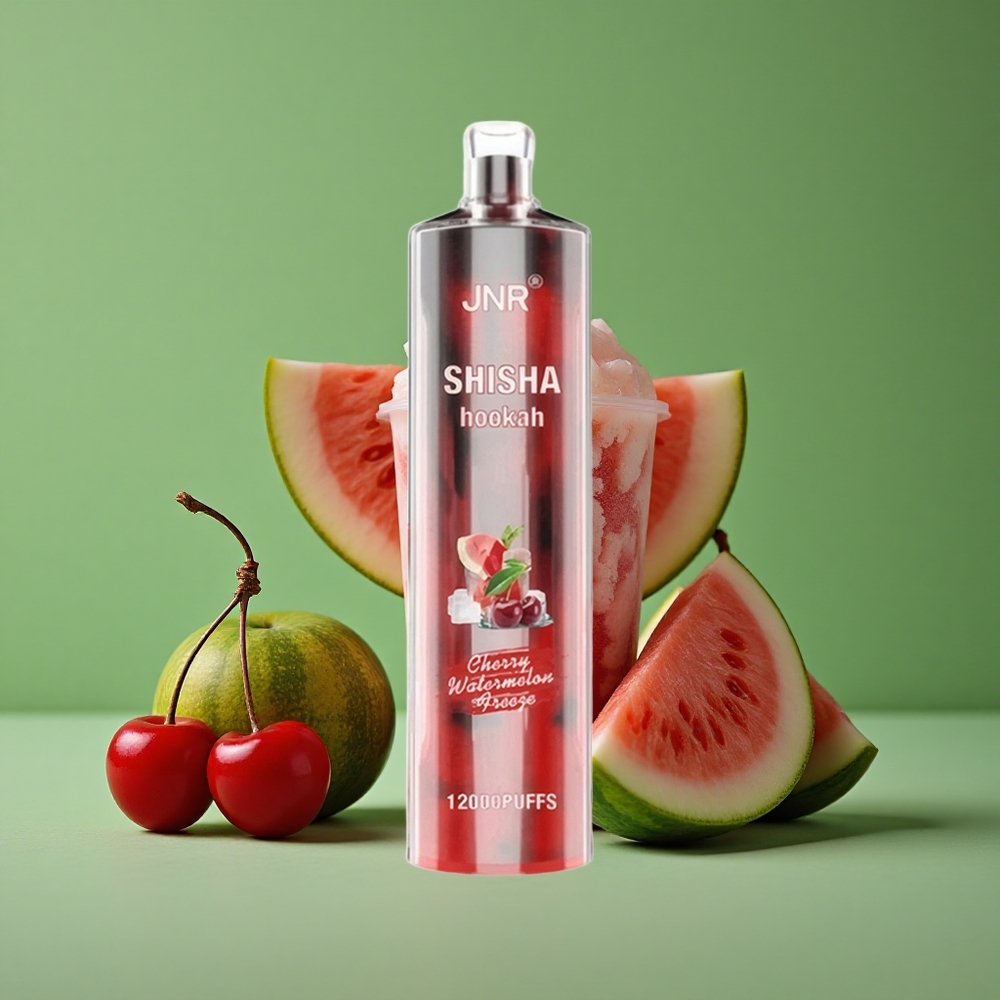 Kirsebær Vandmelon Frost JNR Shisha Hookah 12000 Pust 24ml e-væske 750mAh batteri Denmark vape
