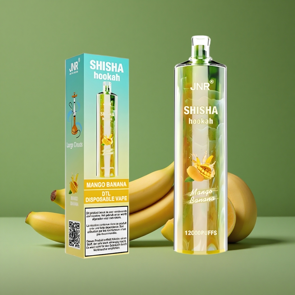 Mango Banan JNR Shisha Hookah 12000 Pust 750mAh batterikapacitet Type-C opladning Denmark vape