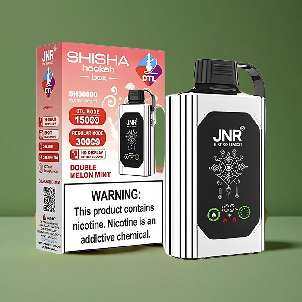 Dobbelt æble JNR Shisha Hookah Box 20500 Pust HD Display 25ml e-væske Danmark vape