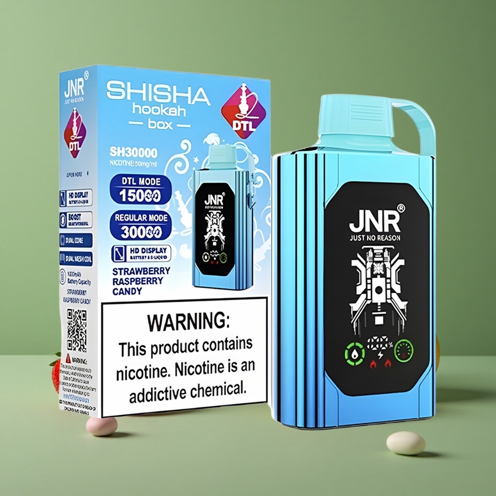 Jordbær Hindbær Slik JNR Shisha Hookah Box 20500 Pust HD Display 1000mAh Denmark vape