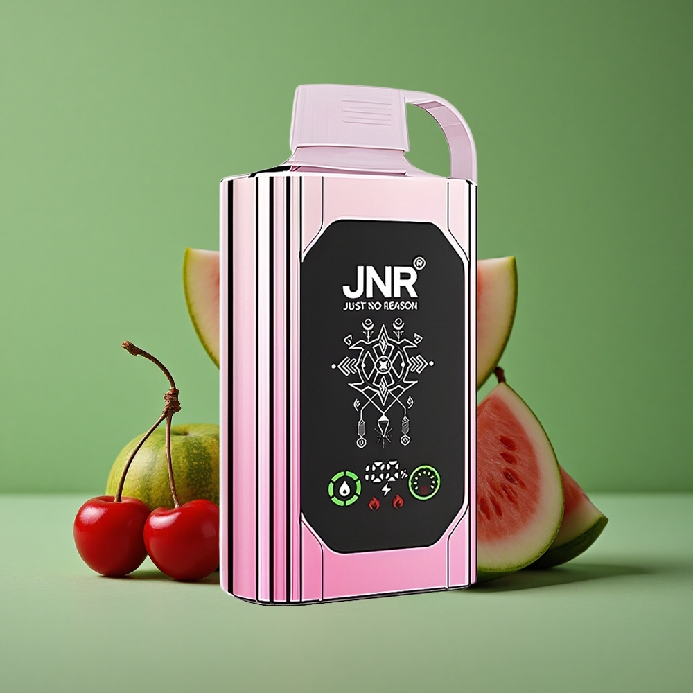 Kirsebær Vandmelon Fryse JNR Shisha Hookah Box 20500 Pust HD Display 25ml E-væske Kapacitet Denmark vape
