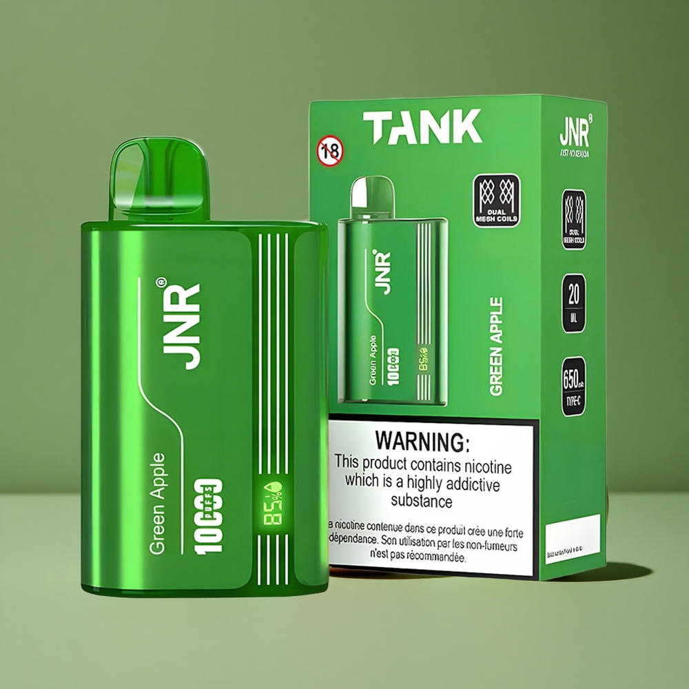 Grøn Æble Fersken Pære JNR Tank 10000 Pust 650mAh Batterikapacitet Type-C Hurtigopladning Denmark vape