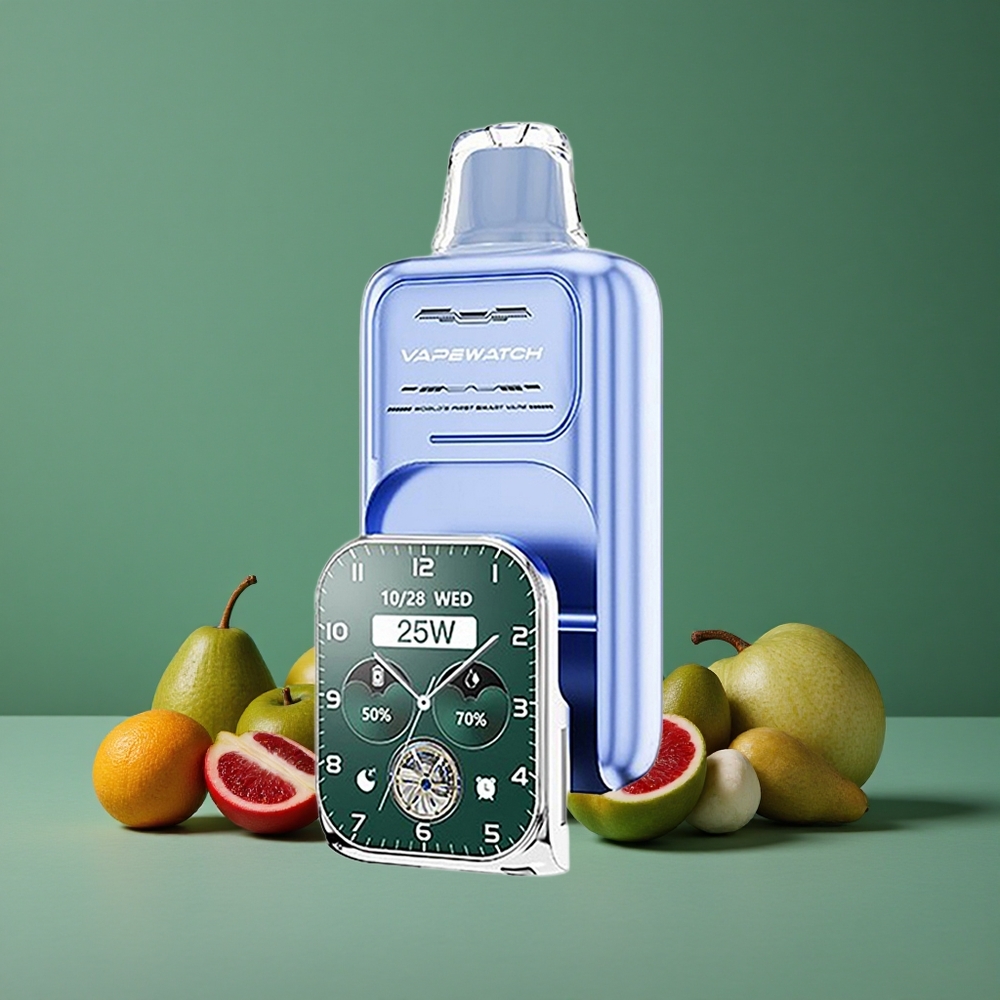 Blå Hindbær Is JNR Vape Watch 30000 Pust 1000mAh 19mL Denmark vape