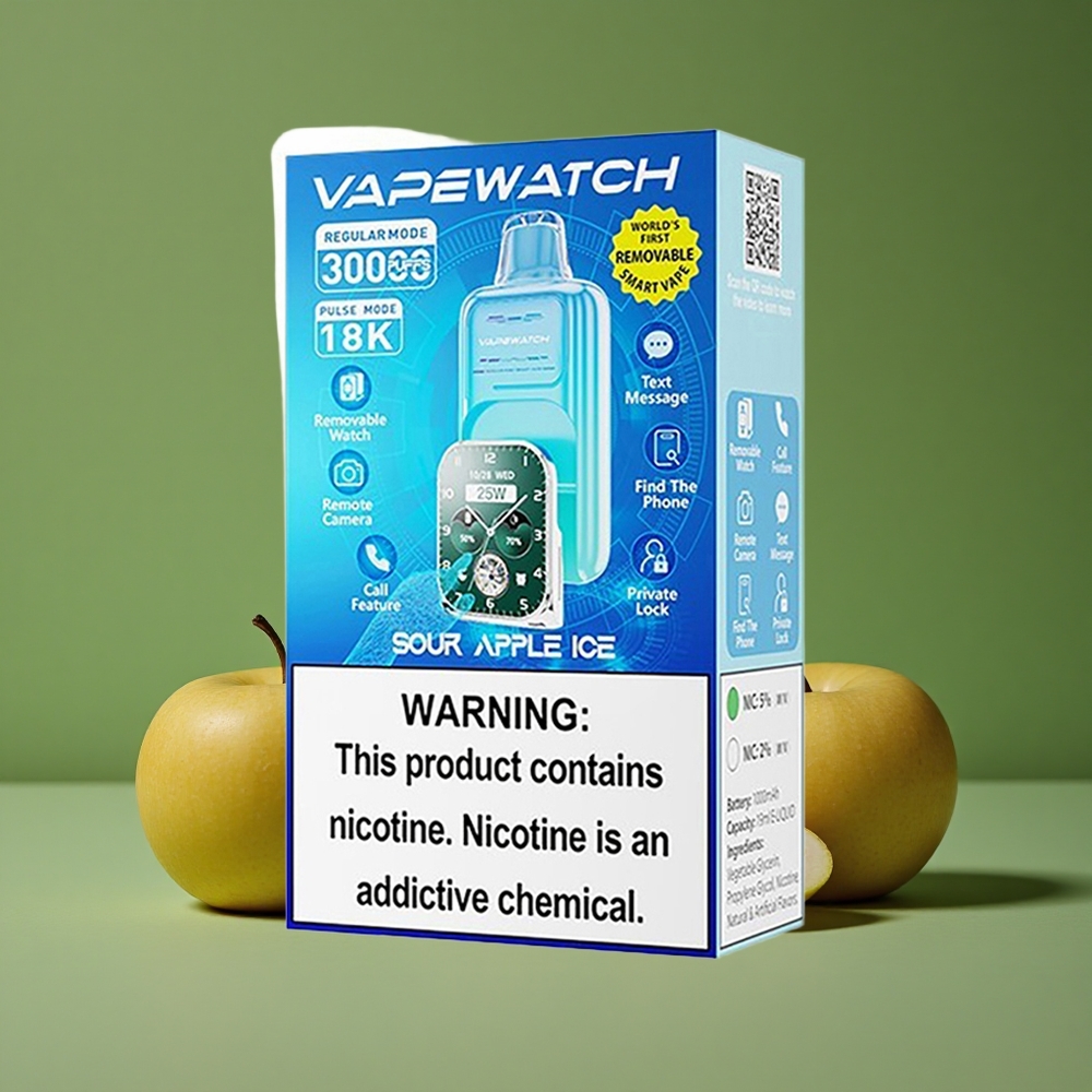 Sure Apple Is JNR Vape Watch 30000 Pust 19mL e-væske Denmark vape
