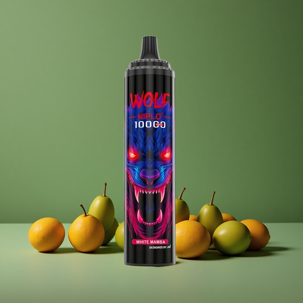 Hvid Mamba JNR Wolf Niplo 10000 Pust 20ml e-væske 650mAh batteri Denmark vape
