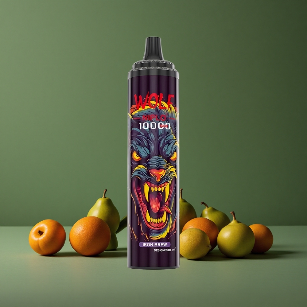 Jernbryg Kombination JNR Wolf Niplo 10000 Pust Mesh Coil 1.0 Ohm 20ml E-væske Denmark vape