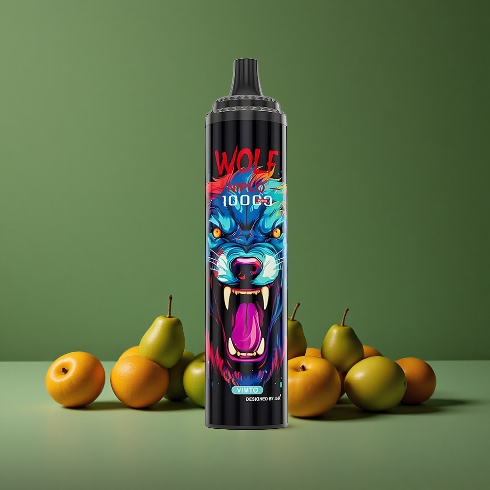 Vimto JNR Wolf Niplo 10000 Pust 1,0 Ohm Mesh Coil Type-C hurtigopladning Denmark vape