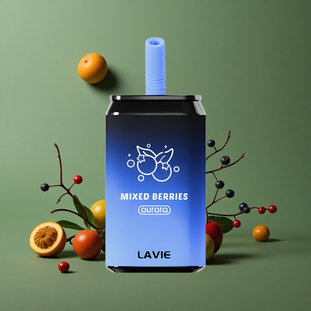 Blandede Bær Lavie Aurora 11000 Puffs 22ML E-væske Type C Genopladelig Denmark vape