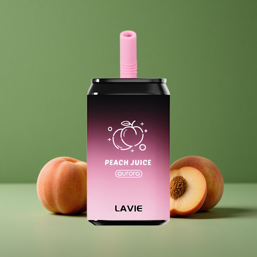 Fersken Juice LAVIE Aurora 11000 Puffs 0% 2% 5% Nikotinindhold 22ML E-væske Kapacitet Denmark vape