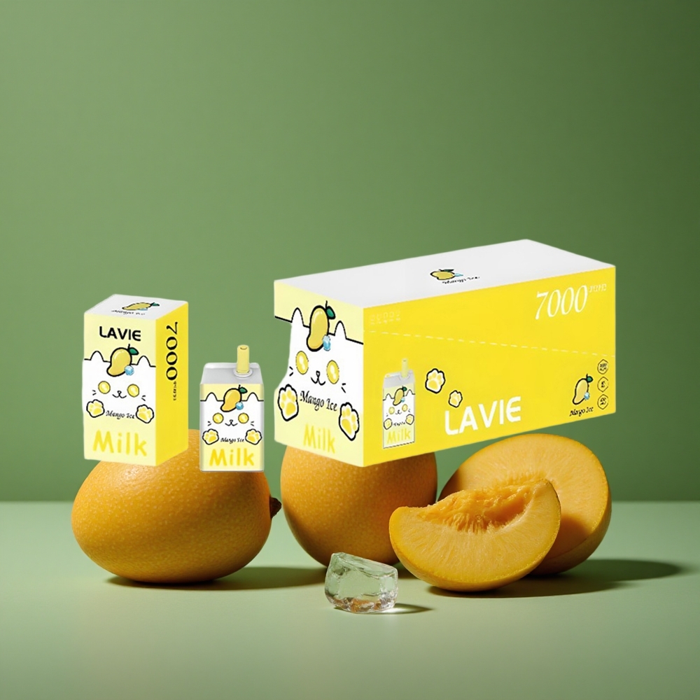Mangois Kombination LAVIE Milk 7000 Puffs 16ML E-væske Kapacitet Type C Genopladelig Denmark vape