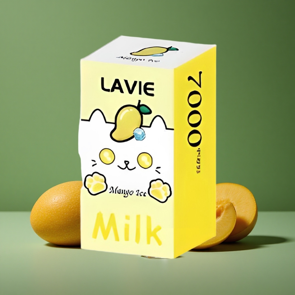 Mangois Kombination LAVIE Milk 7000 Puffs 16ML E-væske Kapacitet Type C Genopladelig Denmark vape