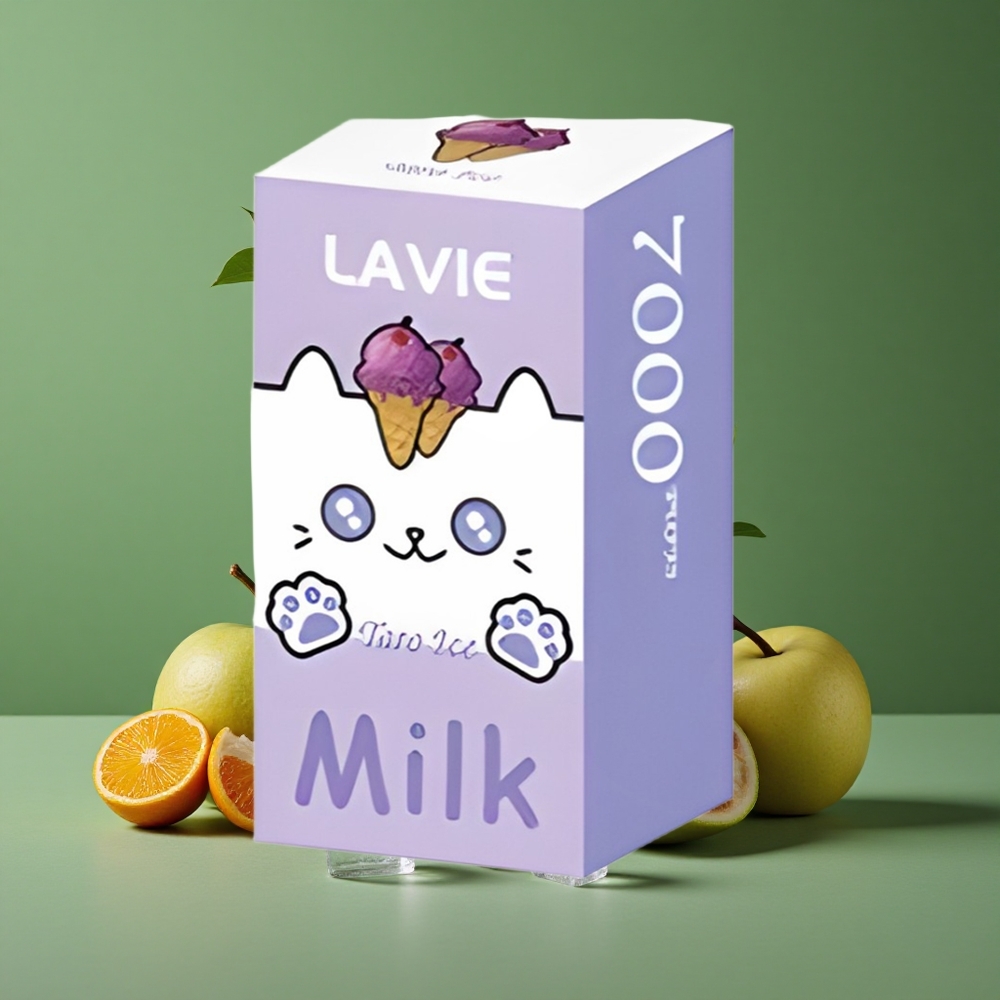 Vindrue Is Lavie Milk 7000 Puffs 16ML E-væske kapacitet Type C Genopladelig Denmark vape