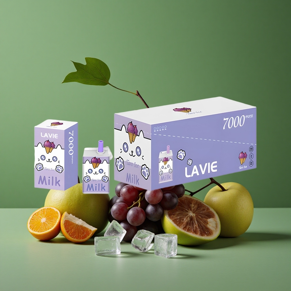Vindrue Is Lavie Milk 7000 Puffs 16ML E-væske kapacitet Type C Genopladelig Denmark vape