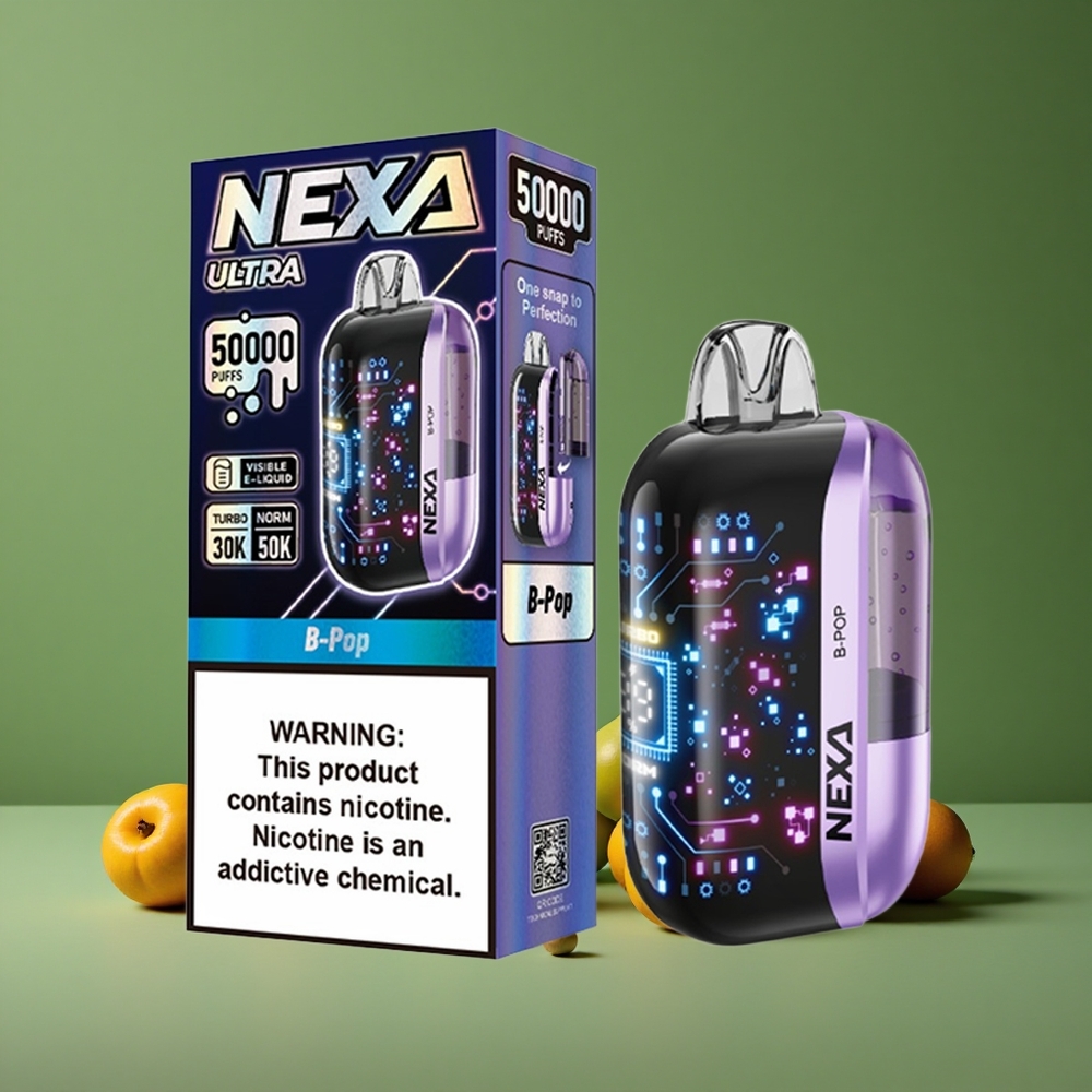 B-Pop NEXA Ultra 50000 Puffs 20ml Forfyldt Kapacitet 800mah Batteri Kapacitet Denmark vape