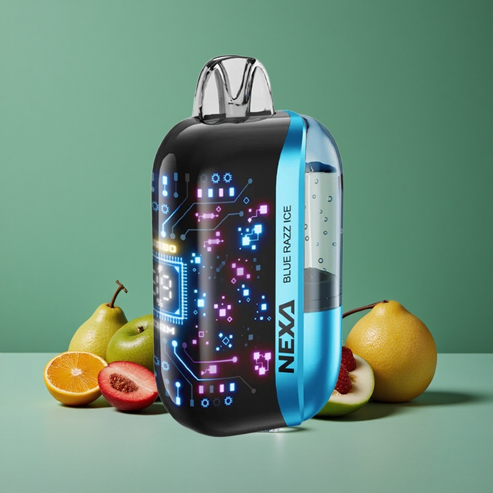 Blå Hindbær Is NEXA Ultra 50000 Puffs 20ml Kapacitet 800mah Batteri Denmark vape